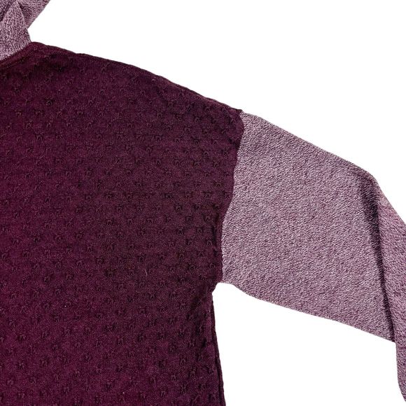 SmartWool Women's Shadow Pine Hoodie Sweater Wool Blend Sz S Eggplant Textured - Picture 3 of 12